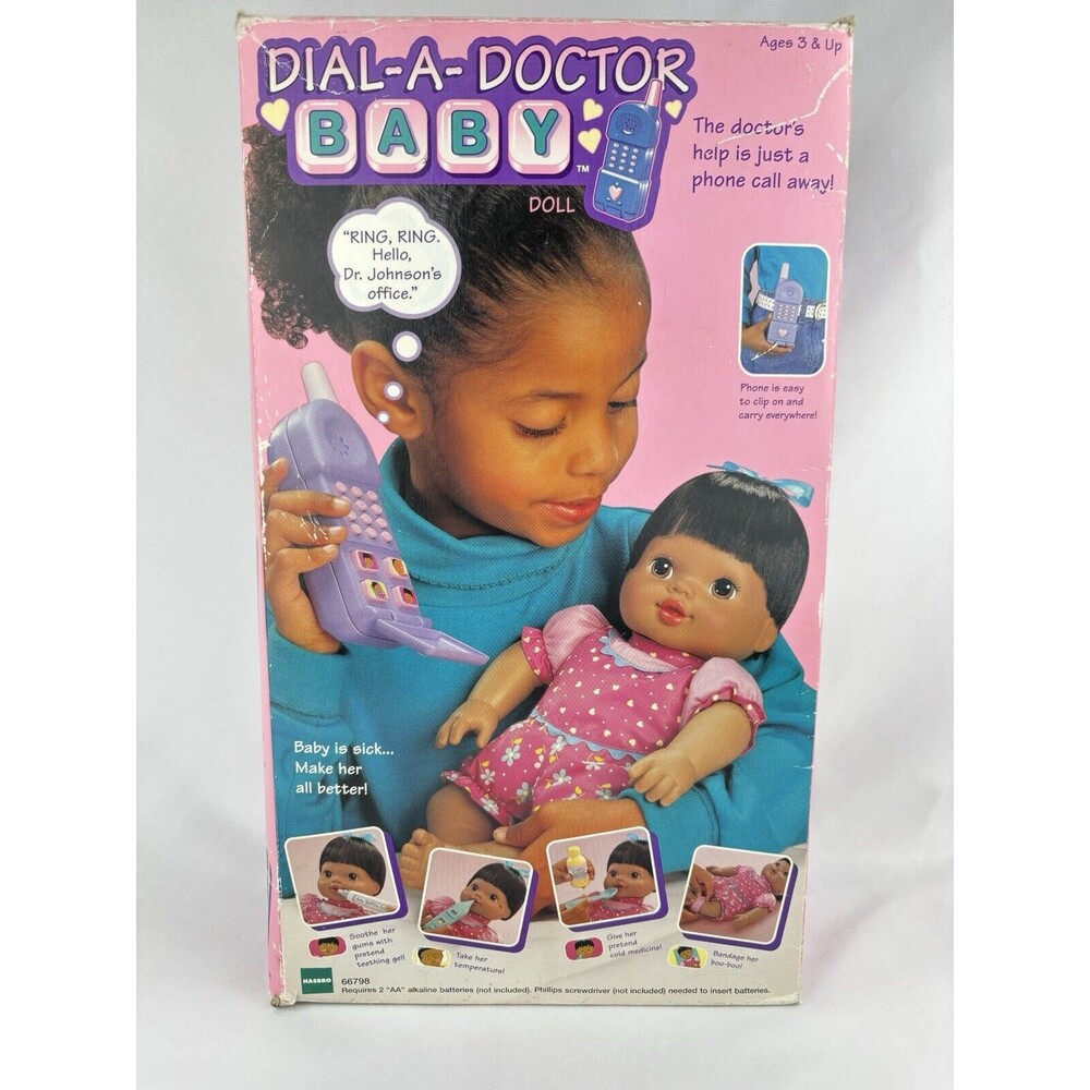 RARE HASBRO 1997 Dial a Doctor Baby Doll Vintage NIB‎ ~African American